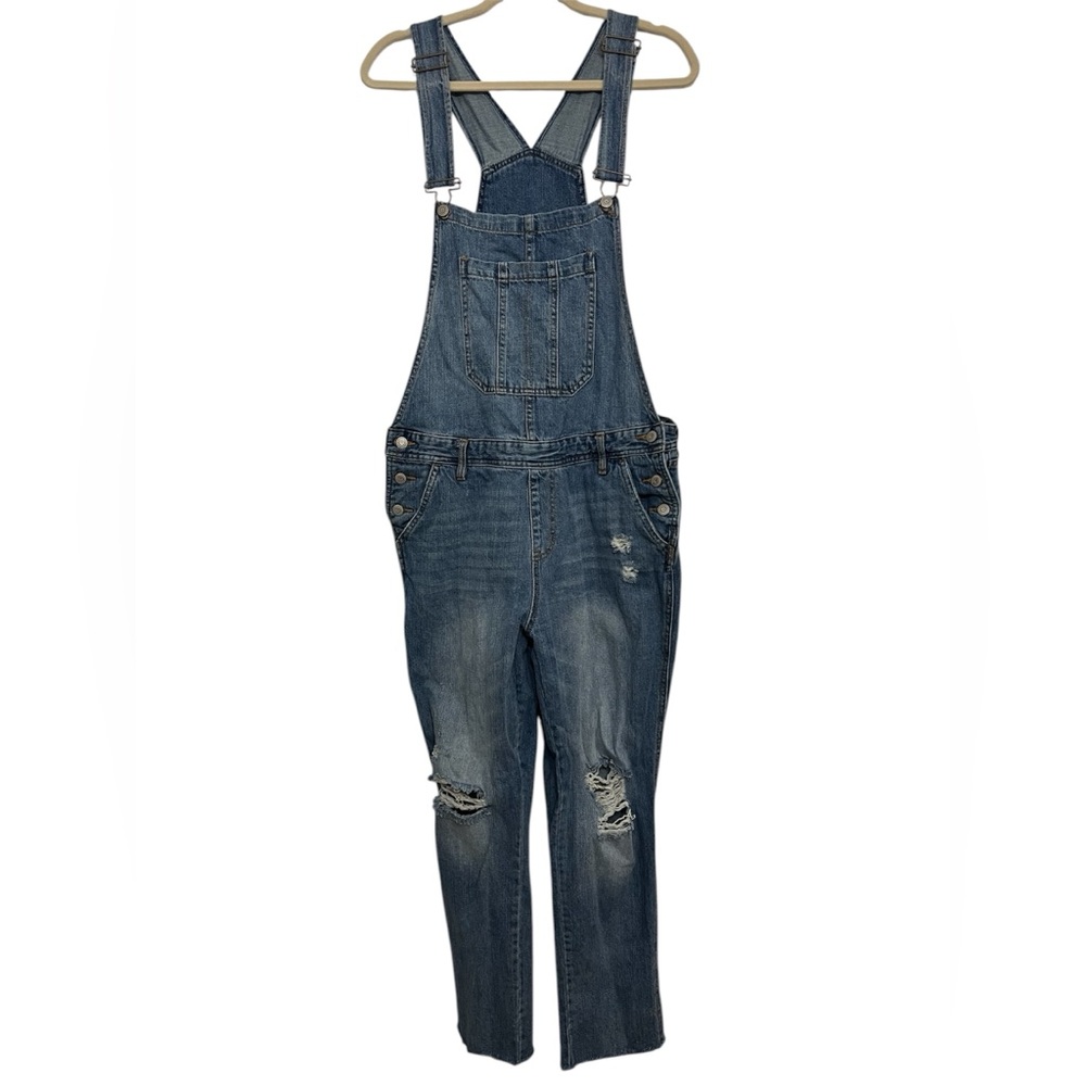 Aeropostale- Distressed Denim Overalls